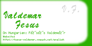 valdemar fesus business card